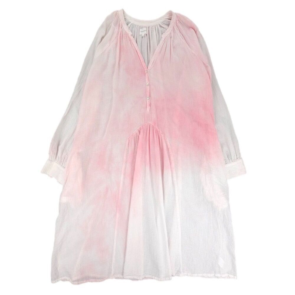 NEW Honorine Tie-Dye Paola Dress Resort Tunic Pink Gauze Beach Cottagecore Boho